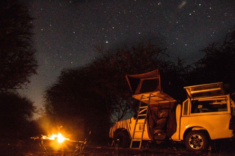 Campsite at night