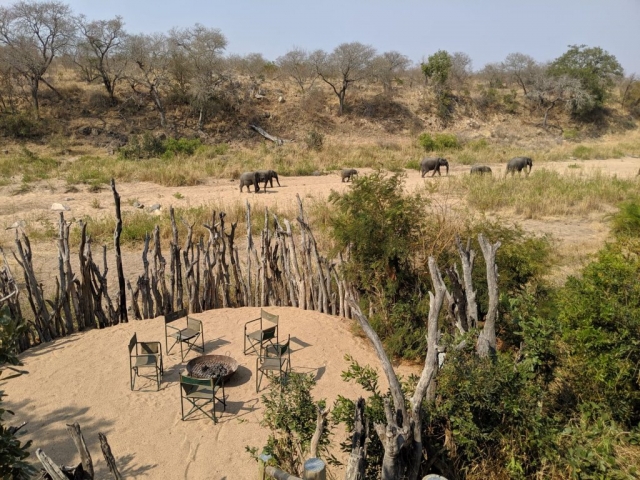 Fitzpatrick's Lodge boma area and riverbed