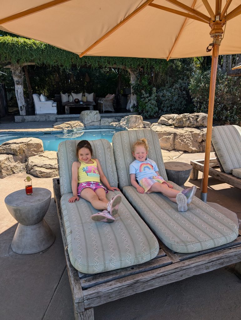 Kids by pool at Fitzpatrick's at Jock