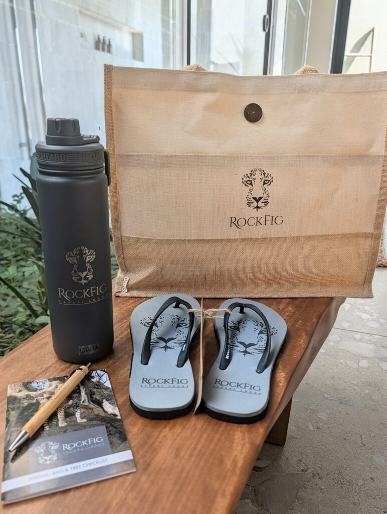 Freebies provided at RockFig Safari Lodge