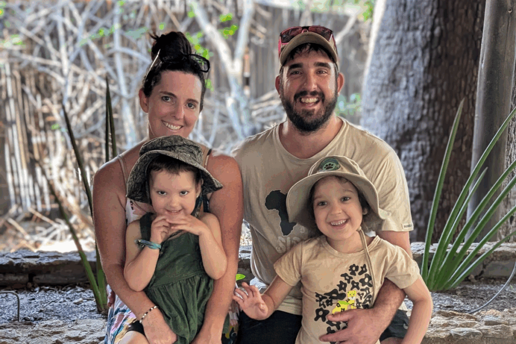 Cara and Van with their daughters Isla and Lexi