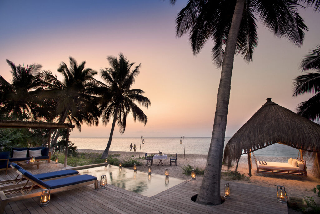 Benguerra island beach and pool